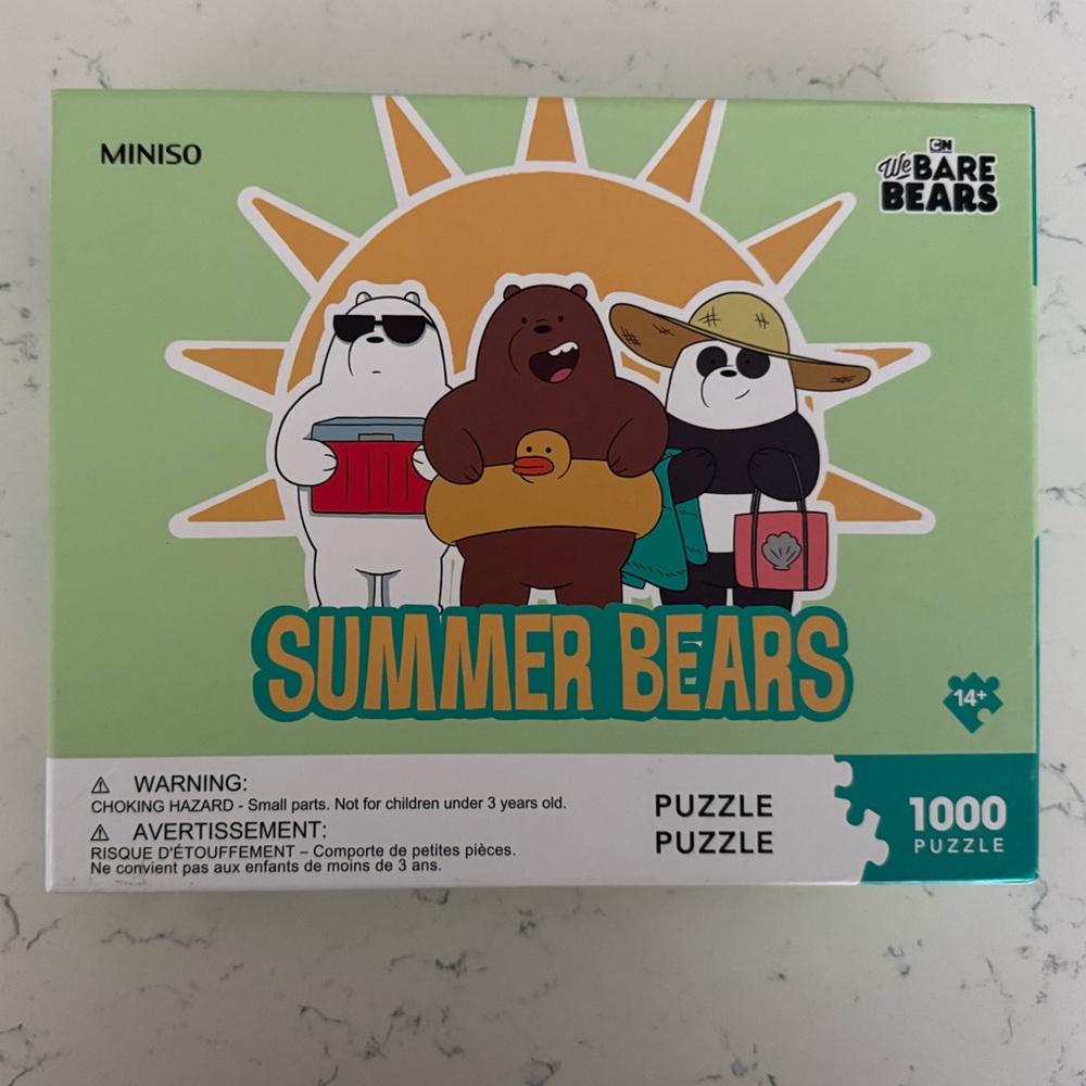Miniso We Bare Bears Summer Bears Puzzle - 1000 Pieces